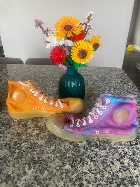 Converse tie dyed high top sneakers